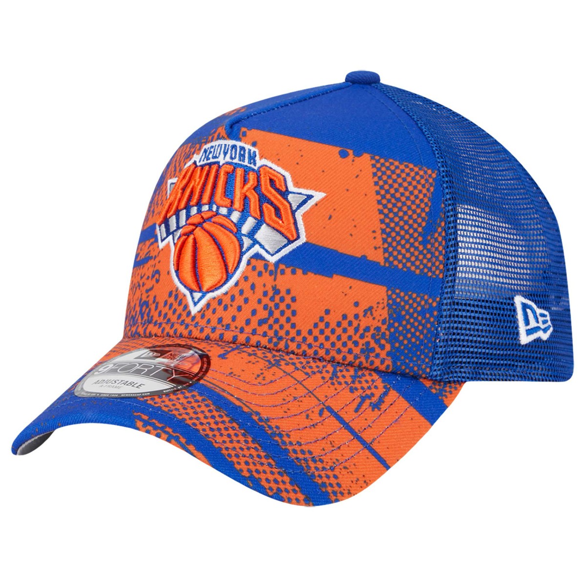 New Era New York Knicks Tip Off A-Frame Trucker 9FORTY Adjustable Hat