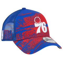 New Era Philadelphia 76ers Tip Off A-Frame Trucker 9FORTY Adjustable Hat