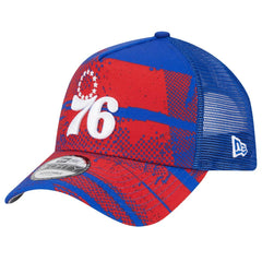 New Era Philadelphia 76ers Tip Off A-Frame Trucker 9FORTY Adjustable Hat
