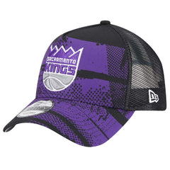 New Era Sacramento Kings Tip Off A-Frame Trucker 9FORTY Adjustable Hat