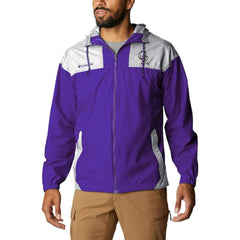 Purple/White Colorado Rockies Columbia Omni-Shade Flash Challenger Full-Zip Windbreaker Jacket