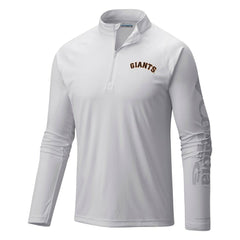 White San Francisco Giants Columbia Terminal Tackle Omni-Shade Raglan Quarter-Zip Pullover Top