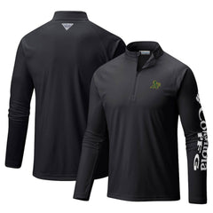 Black Athletics Columbia Terminal Tackle Omni-Shade Raglan Quarter-Zip Pullover Top