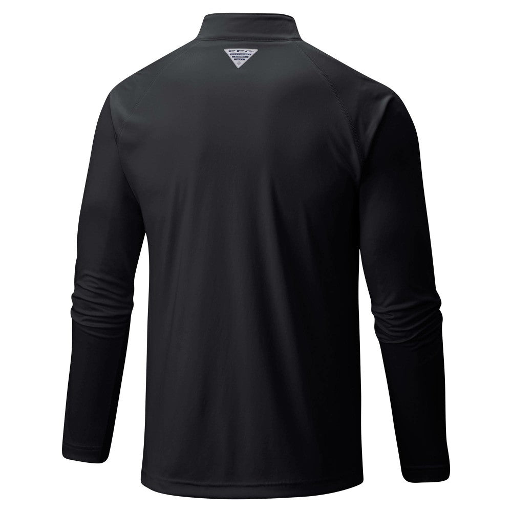 Black Cincinnati Reds Columbia Terminal Tackle Omni-Shade Raglan Quarter-Zip Pullover Top