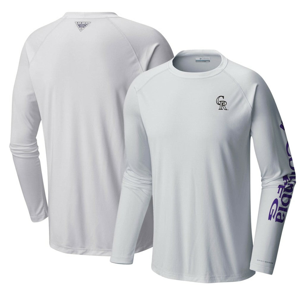 White Colorado Rockies Columbia Terminal Tackle Long Sleeve T-Shirt