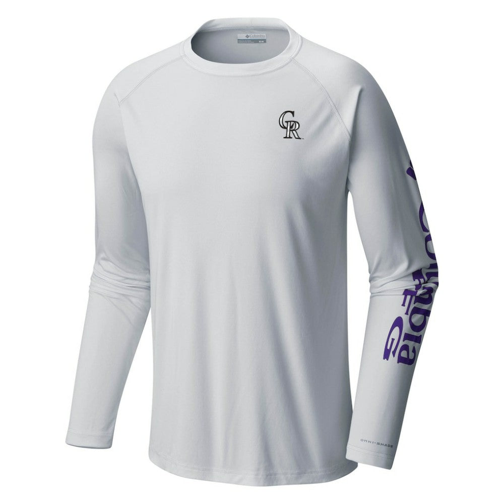 White Colorado Rockies Columbia Terminal Tackle Long Sleeve T-Shirt