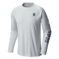 White Detroit Tigers Columbia Terminal Tackle Long Sleeve T-Shirt