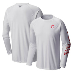 White Cleveland Guardians Columbia Terminal Tackle Long Sleeve T-Shirt