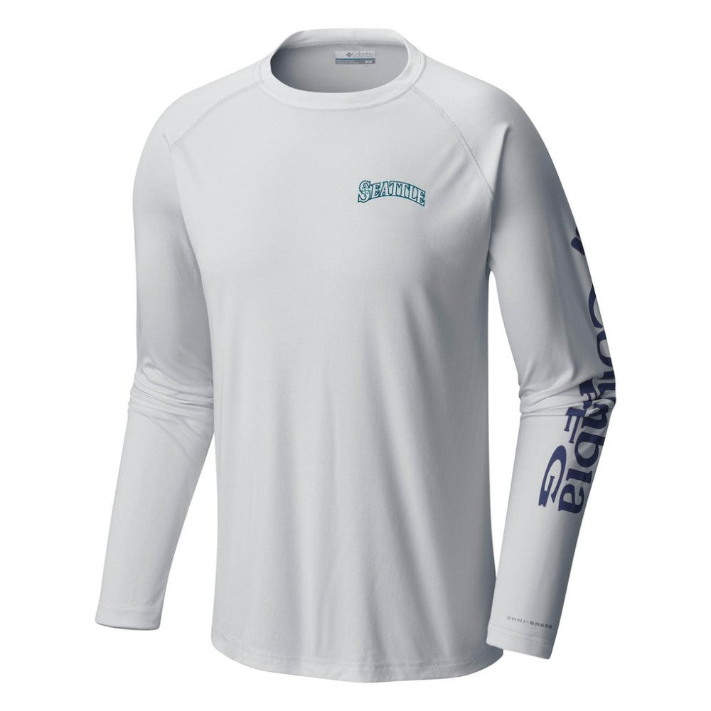 White Seattle Mariners Columbia Terminal Tackle Long Sleeve T-Shirt