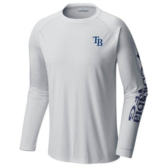 White Tampa Bay Rays Columbia Terminal Tackle Long Sleeve T-Shirt