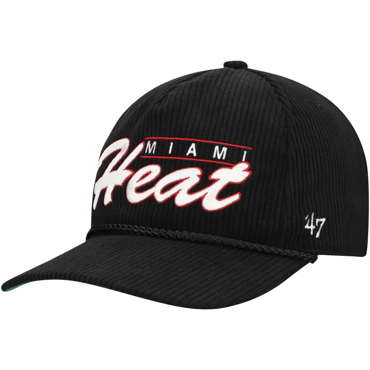 47 brand Miami Heat '47 Double Header Sidepatch Cord Hitch Adjustable Hat