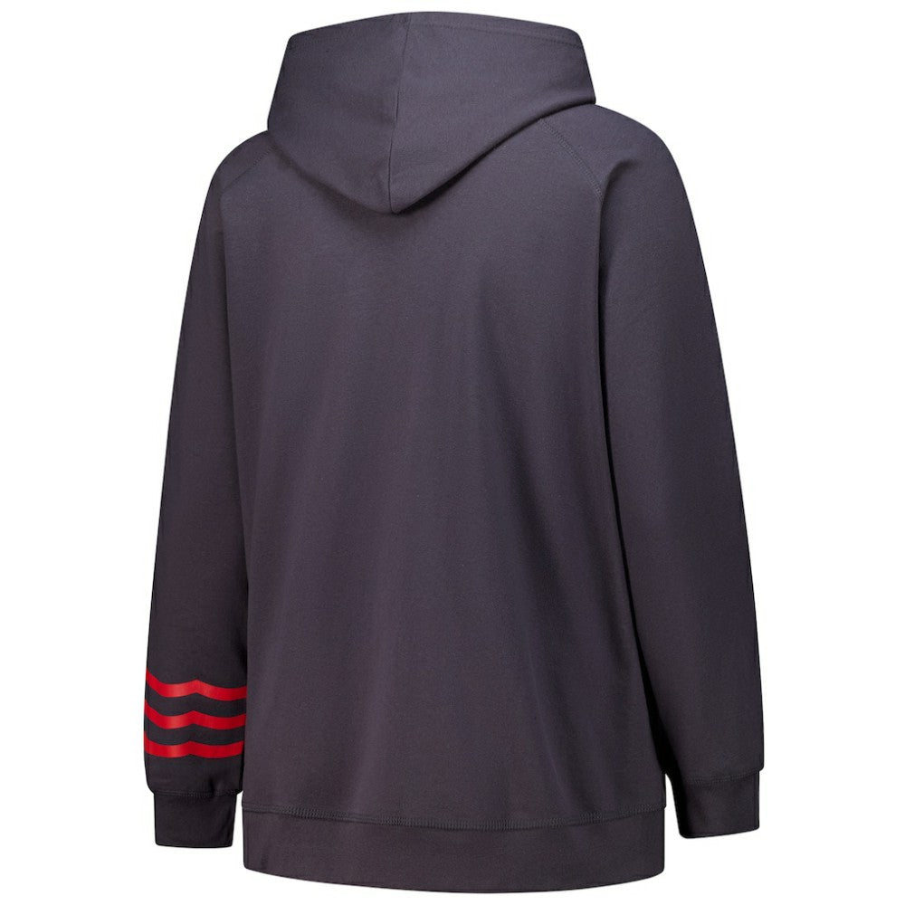 NHL Detroit Red Wings Fanatics Women's Plus Size Lightweight Fleece Raglan Pullover Hoodie