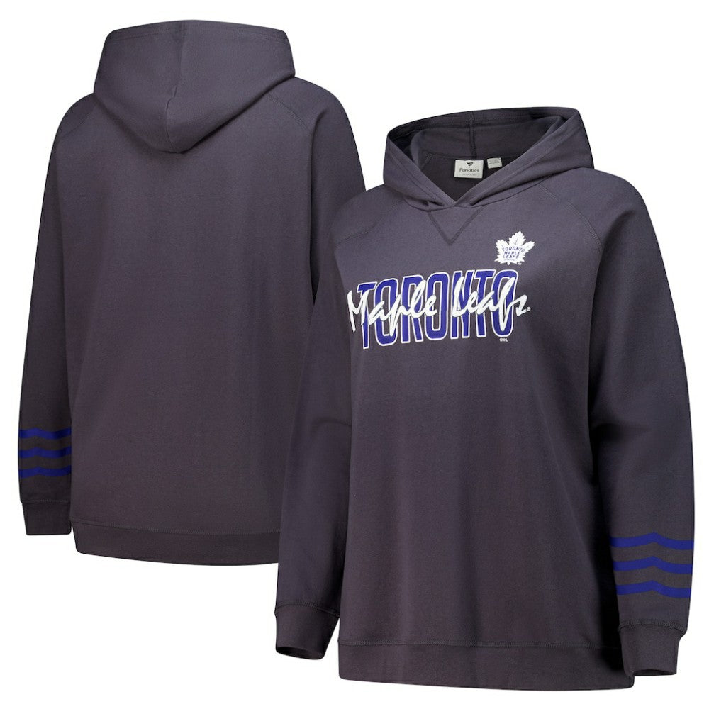 NHL Toronto Maple Leafs Fanatics Women's Plus Size Lightweight Fleece Raglan Pullover Hoodie