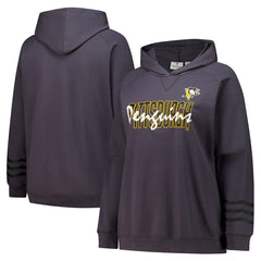 NHL Pittsburgh Penguins Fanatics Women's Plus Size Lightweight Fleece Raglan Pullover Hoodie