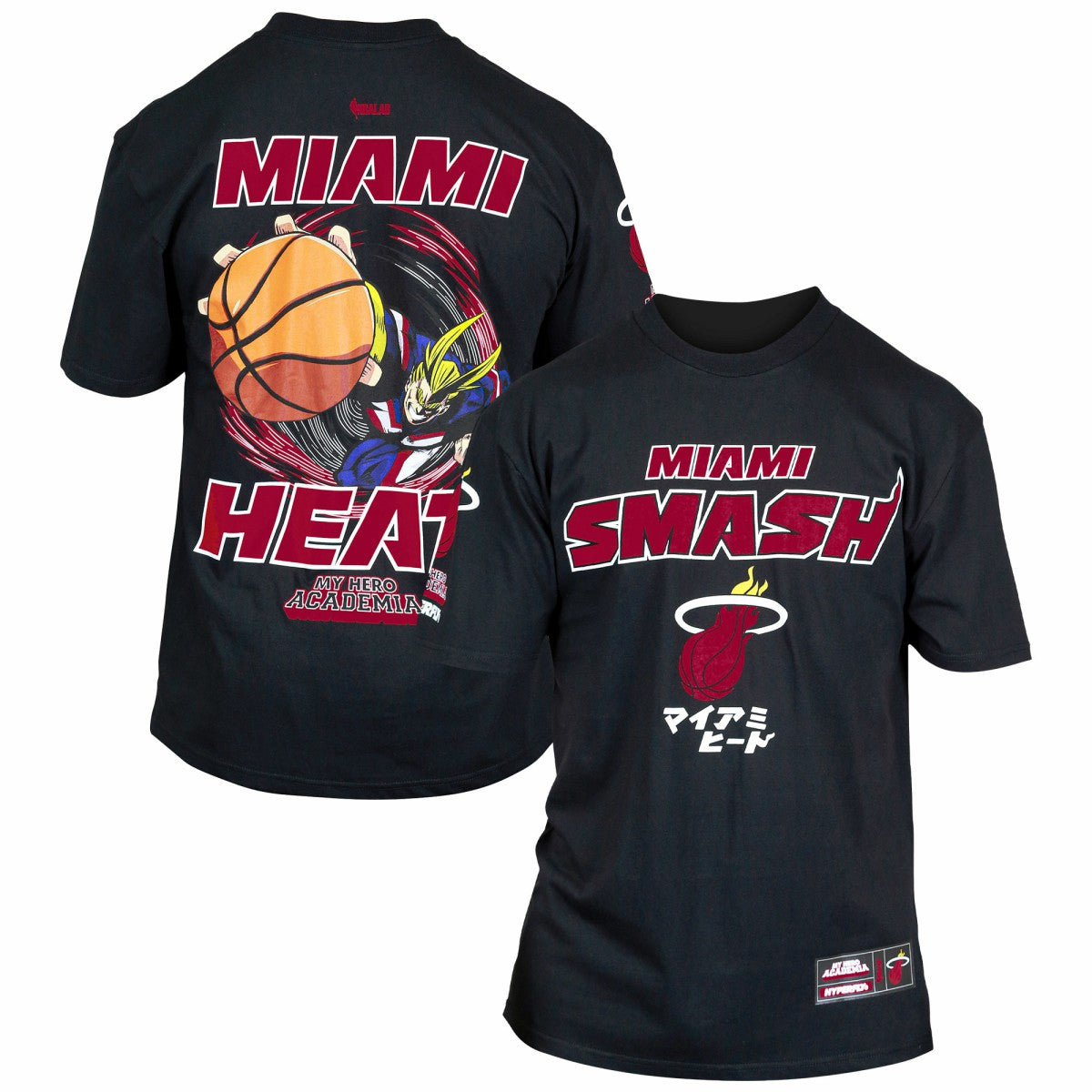 Miami Heat Hyperfly Unisex NBA x My Hero Academia All Might Smash T-Shirt
