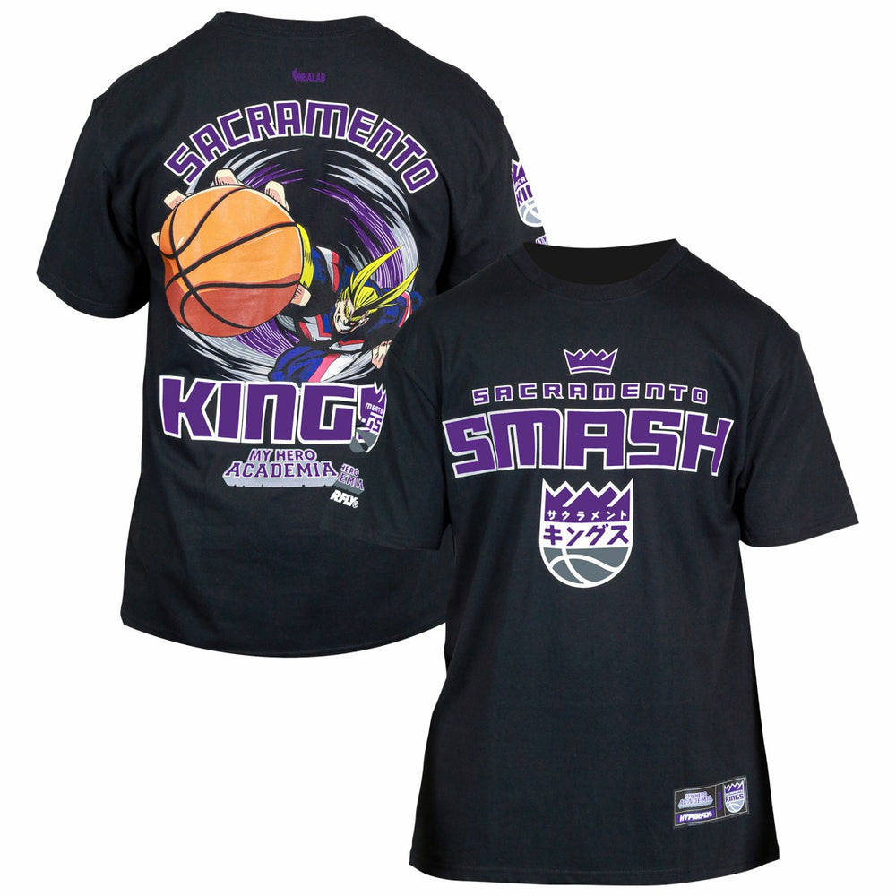 Sacramento Kings Hyperfly Unisex NBA x My Hero Academia All Might Smash T-Shirt