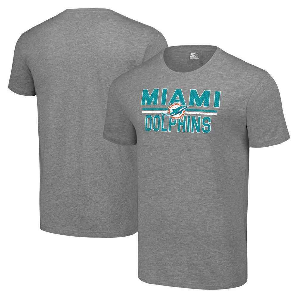 Starter Team Mesh Print Graphic T-Shirt - Miami Dolphins T-shirts
