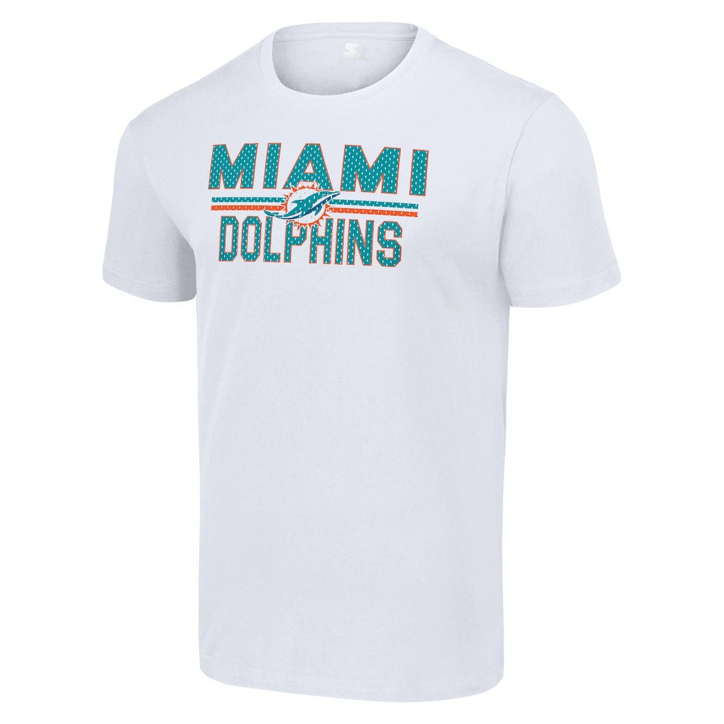 Starter Team Mesh Print Graphic T-Shirt - Miami Dolphins T-shirts