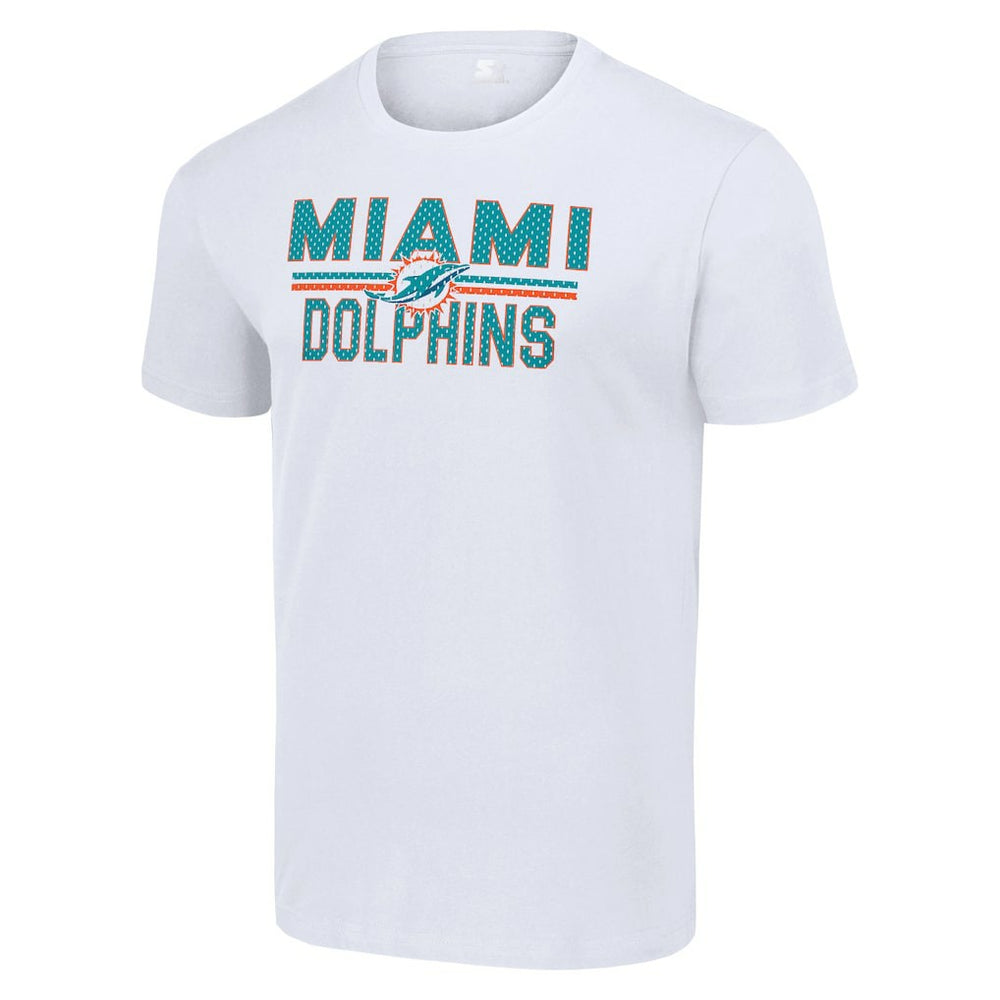 Starter Team Mesh Print Graphic T-Shirt - Miami Dolphins T-shirts