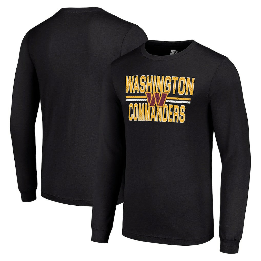 Starter Team Mesh Print Graphic Long Sleeve T-Shirt - Washington Commanders T-shirts