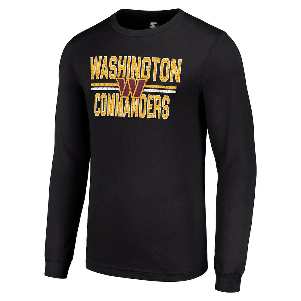 Starter Team Mesh Print Graphic Long Sleeve T-Shirt - Washington Commanders T-shirts