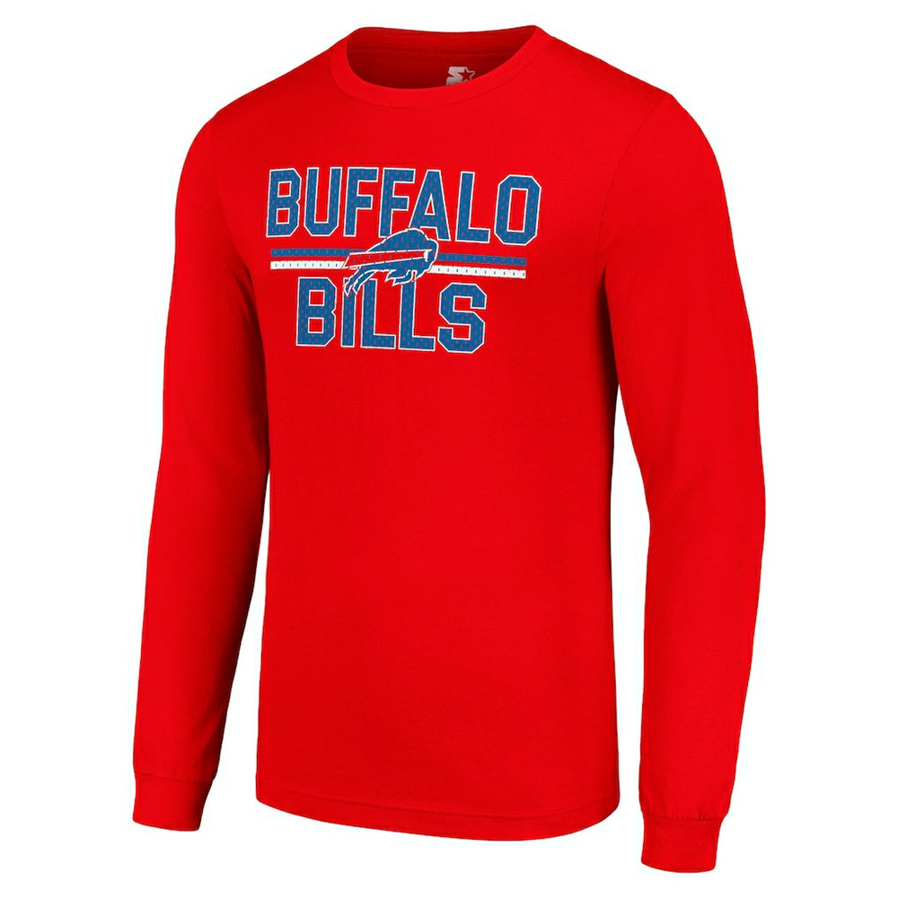 Starter Team Mesh Print Graphic Long Sleeve T-Shirt - Buffalo Bills T-shirts