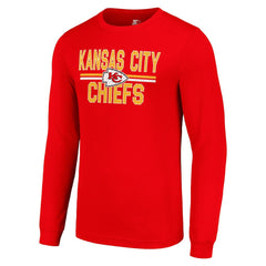 Starter Team Mesh Print Graphic Long Sleeve T-Shirt - Kansas City Chiefs T-shirts