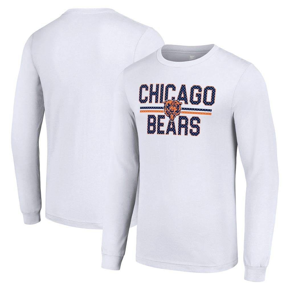 Starter Team Mesh Print Graphic Long Sleeve T-Shirt - Chicago Bears T-shirts
