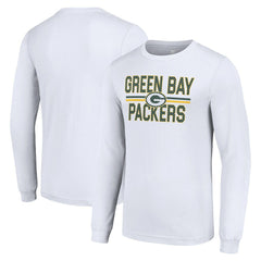 Starter Team Mesh Print Graphic Long Sleeve T-Shirt - Green Bay Packers T-shirts