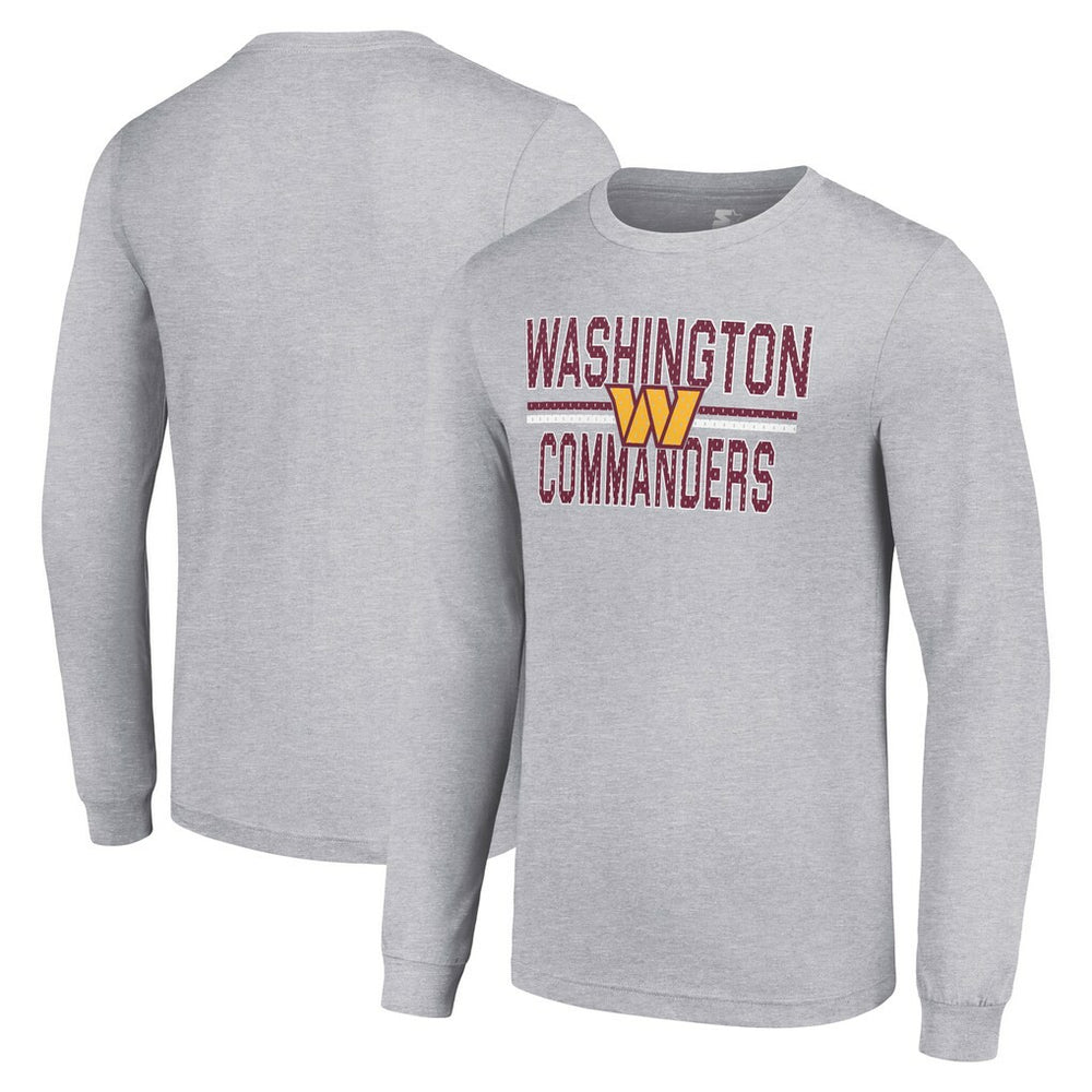 Starter Team Mesh Print Graphic Long Sleeve T-Shirt - Washington Commanders T-shirts