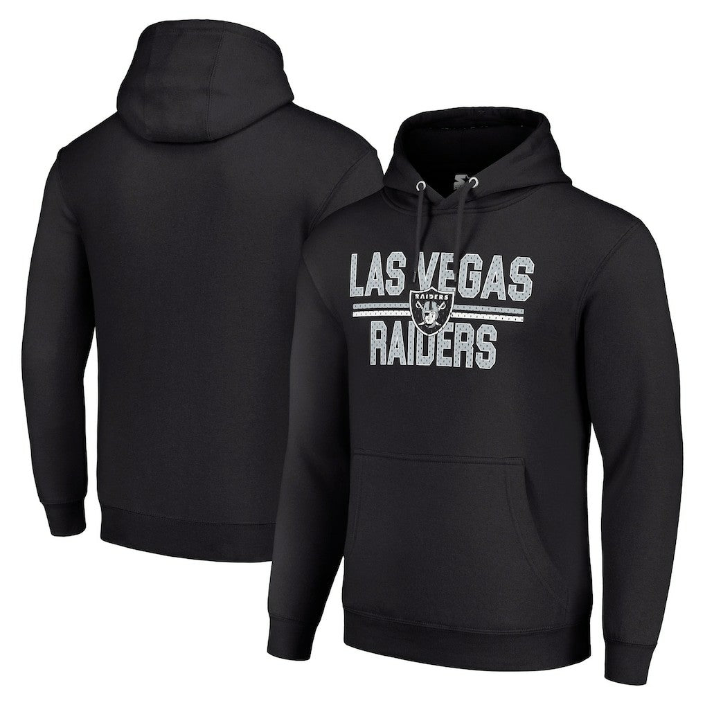 Starter Unisex Team Mesh Print Graphic Tri-Blend Pullover Hoodie - Las Vegas Raiders Hoodies