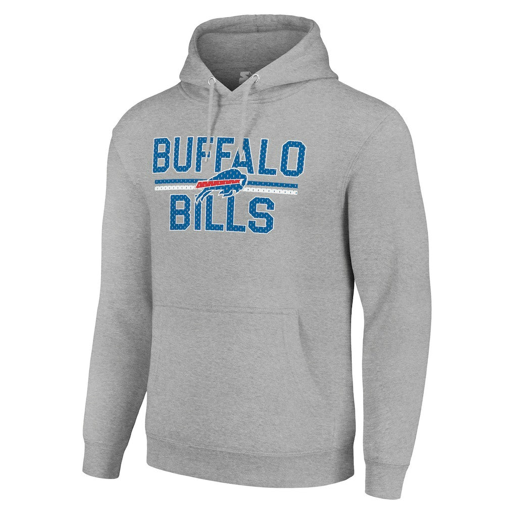 Starter Unisex Team Mesh Print Graphic Tri-Blend Pullover Hoodie - Buffalo Bills Hoodies