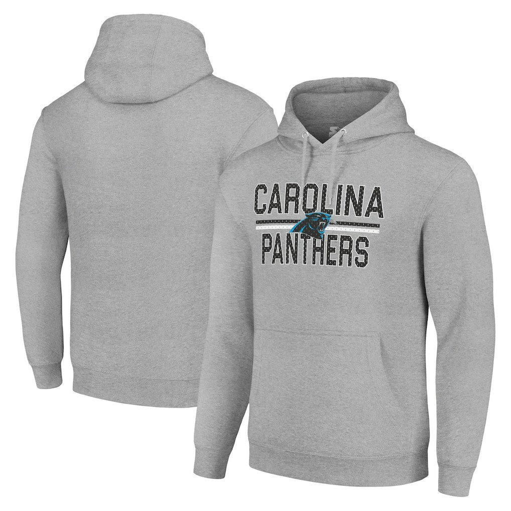 Starter Unisex Team Mesh Print Graphic Tri-Blend Pullover Hoodie - Carolina Panthers Hoodies