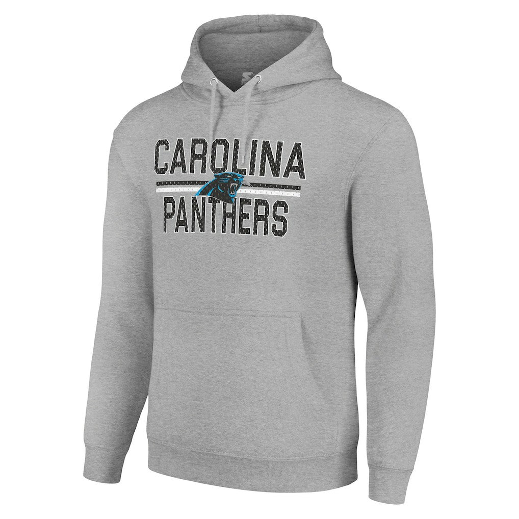 Starter Unisex Team Mesh Print Graphic Tri-Blend Pullover Hoodie - Carolina Panthers Hoodies