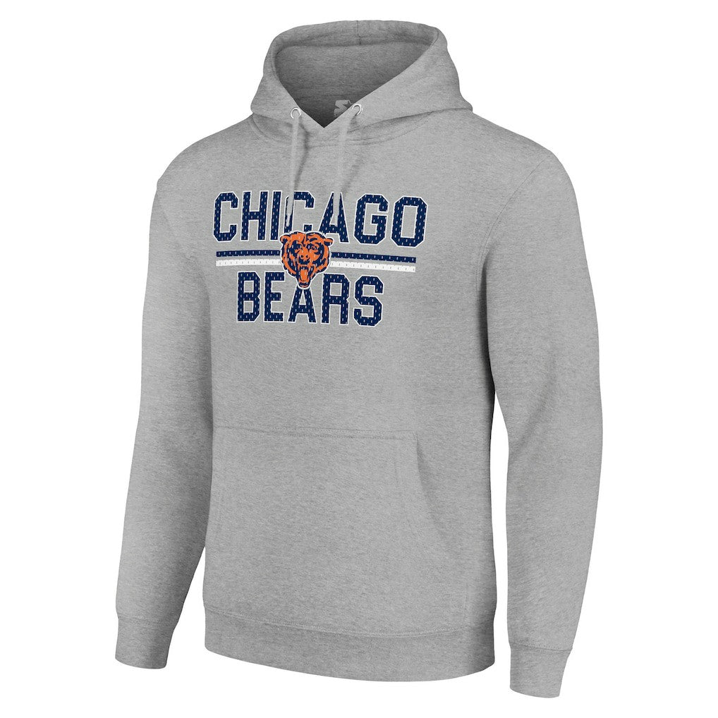 Starter Unisex Team Mesh Print Graphic Tri-Blend Pullover Hoodie - Chicago Bears Hoodies