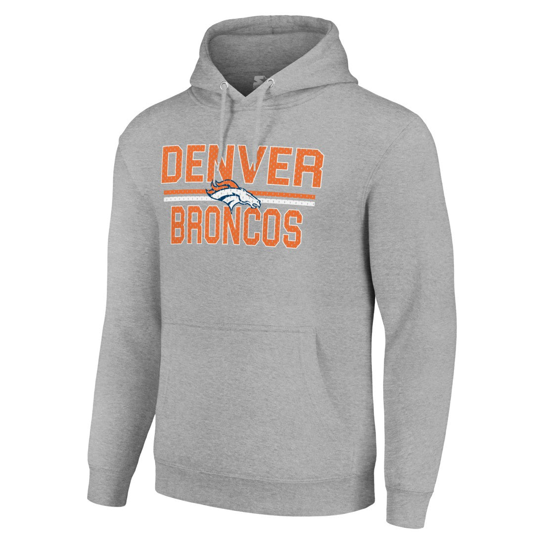 Starter Unisex Team Mesh Print Graphic Tri-Blend Pullover Hoodie - Denver Broncos Hoodies