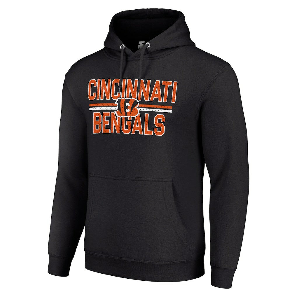 Starter Unisex Team Mesh Print Graphic Tri-Blend Pullover Hoodie - Cincinnati Bengals Hoodies