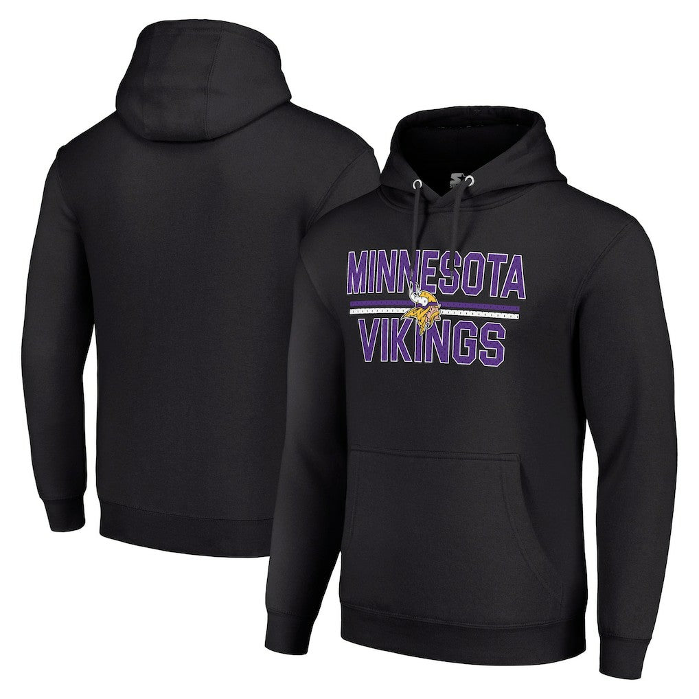 Starter Unisex Team Mesh Print Graphic Tri-Blend Pullover Hoodie - Minnesota Vikings Hoodies