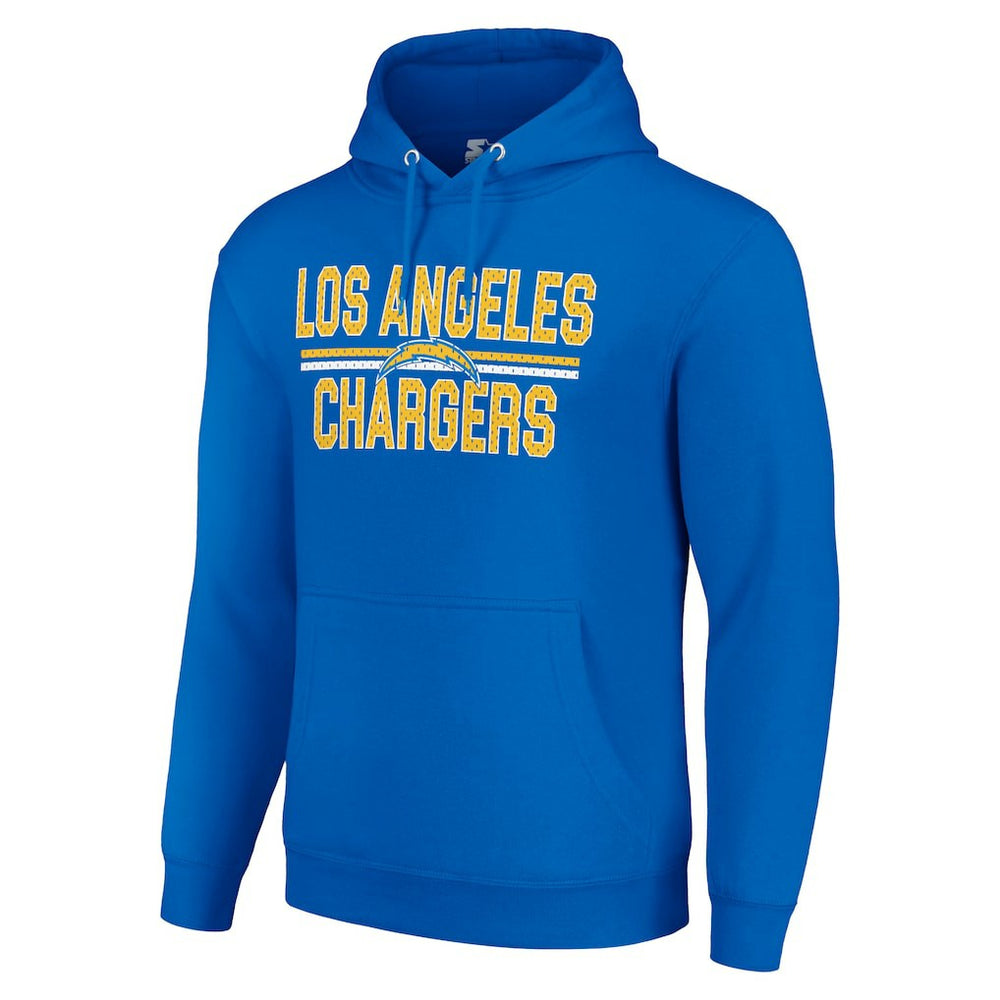 Starter Unisex Team Mesh Print Graphic Tri-Blend Pullover Hoodie - Los Angeles Chargers Hoodies