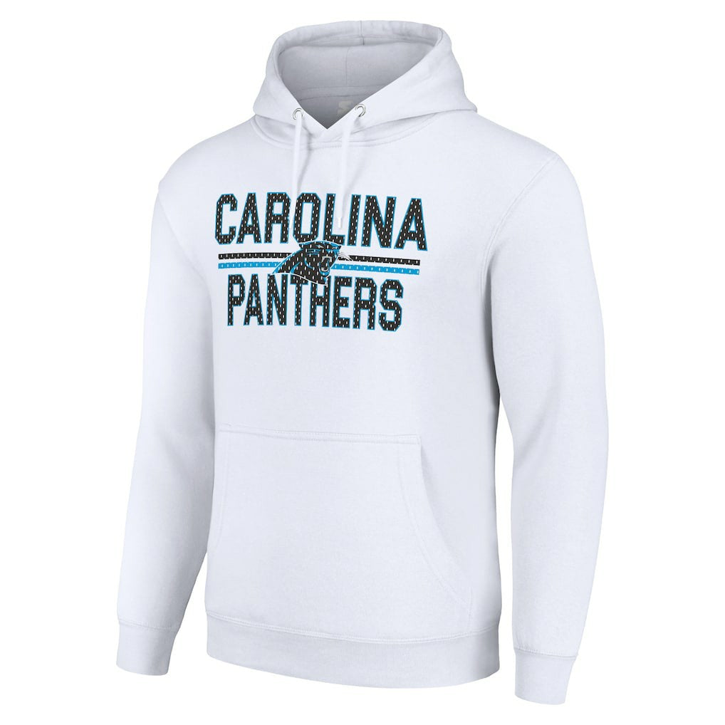 Starter Unisex Team Mesh Print Graphic Tri-Blend Pullover Hoodie - Carolina Panthers Hoodies