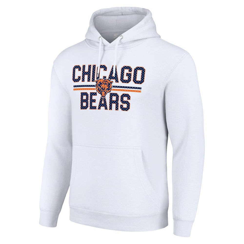 Starter Unisex Team Mesh Print Graphic Tri-Blend Pullover Hoodie - Chicago Bears Hoodies