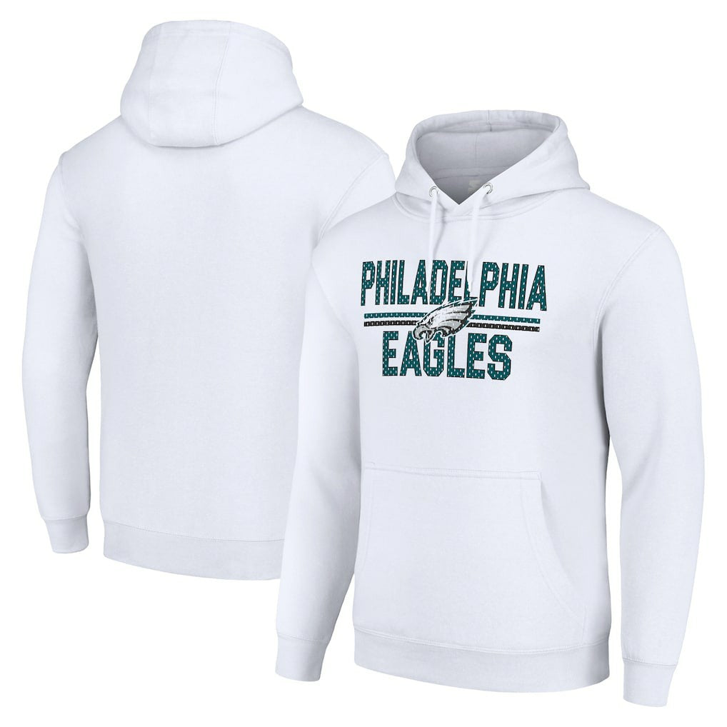 Starter Unisex Team Mesh Print Graphic Tri-Blend Pullover Hoodie - Philadelphia Eagles Hoodies