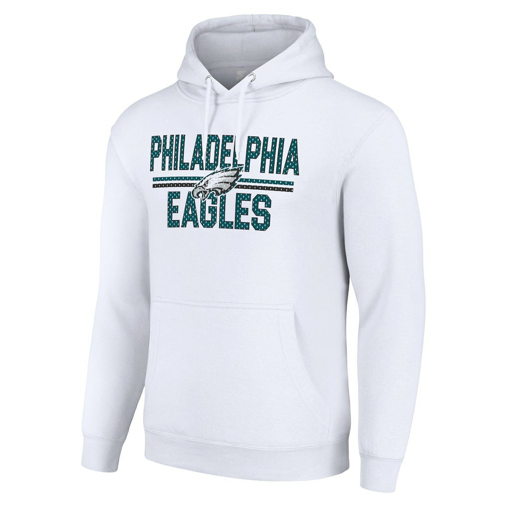 Starter Unisex Team Mesh Print Graphic Tri-Blend Pullover Hoodie - Philadelphia Eagles Hoodies