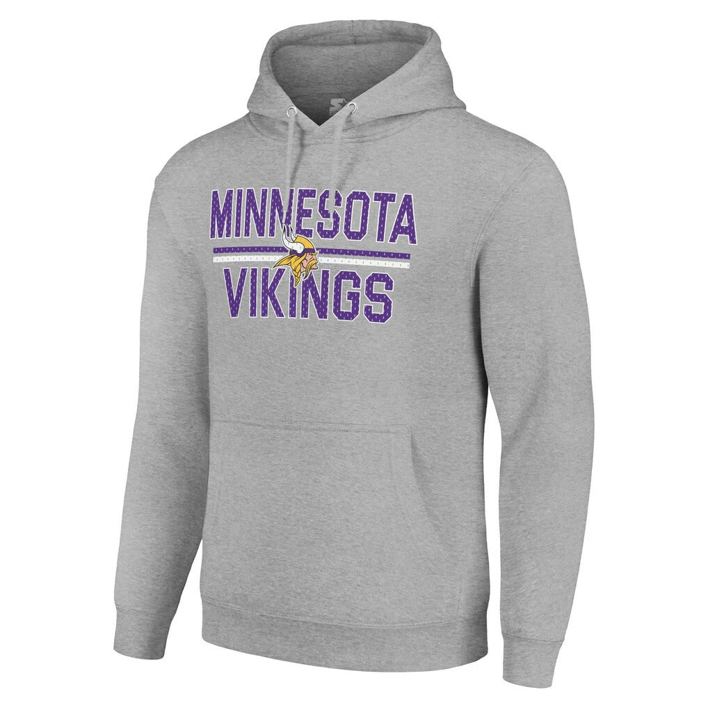 Starter Unisex Team Mesh Print Graphic Tri-Blend Pullover Hoodie - Minnesota Vikings Hoodies