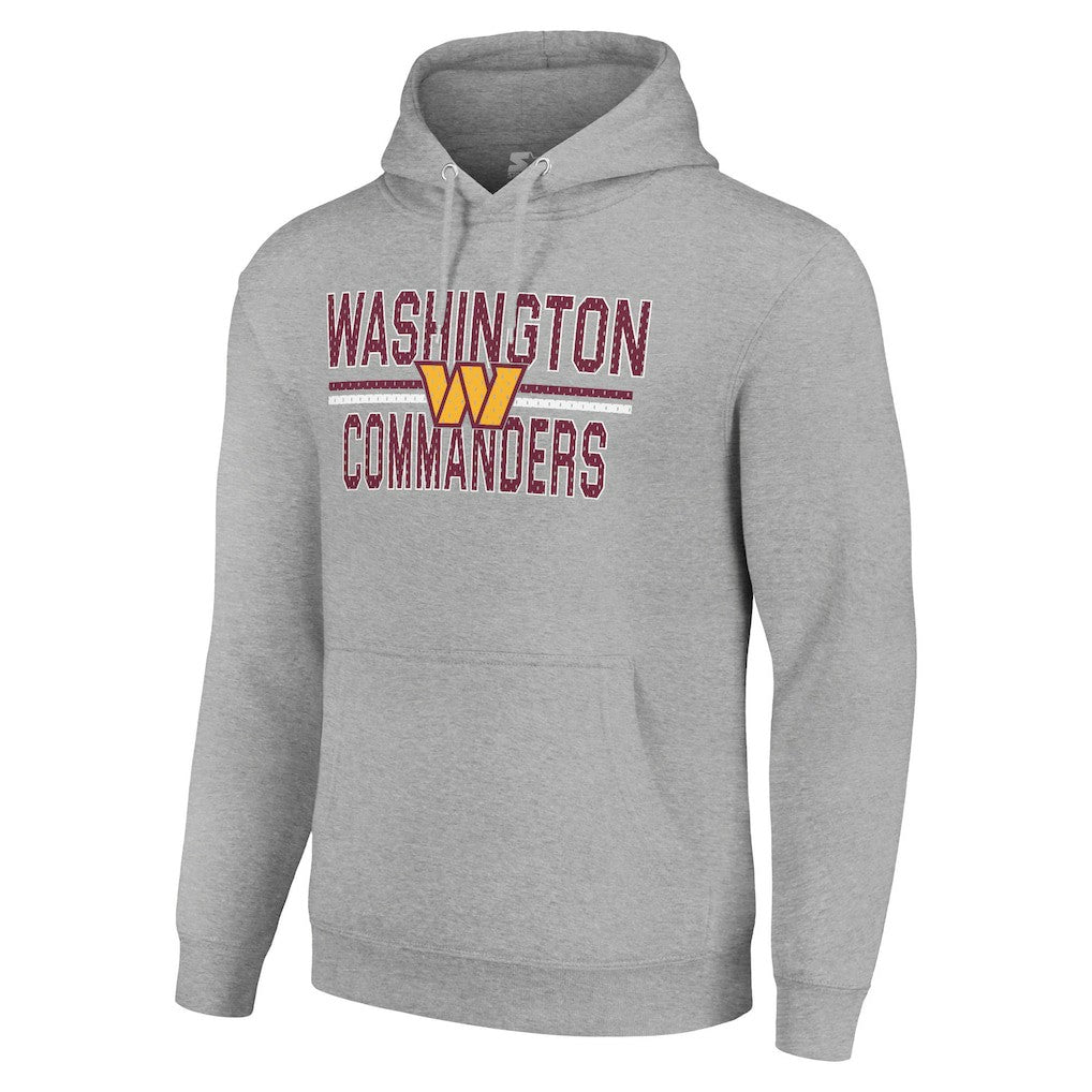 Starter Unisex Team Mesh Print Graphic Tri-Blend Pullover Hoodie - Washington Commanders Hoodies