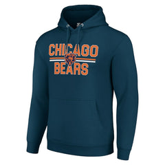 Starter Unisex Team Mesh Print Graphic Tri-Blend Pullover Hoodie - Chicago Bears Hoodies
