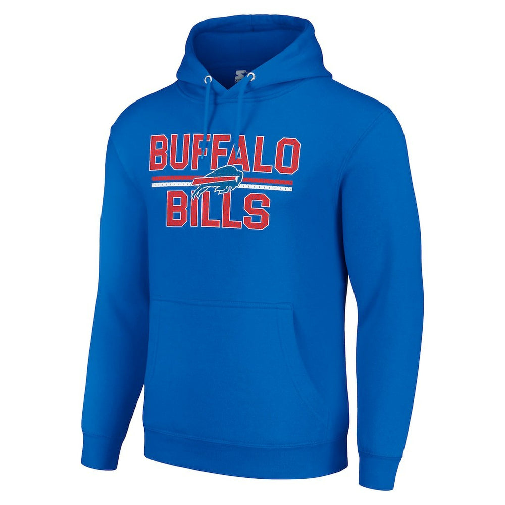 Starter Unisex Team Mesh Print Graphic Tri-Blend Pullover Hoodie - Buffalo Bills Hoodies