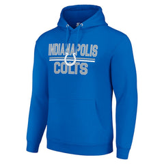 Starter Unisex Team Mesh Print Graphic Tri-Blend Pullover Hoodie - Indianapolis Colts Hoodies
