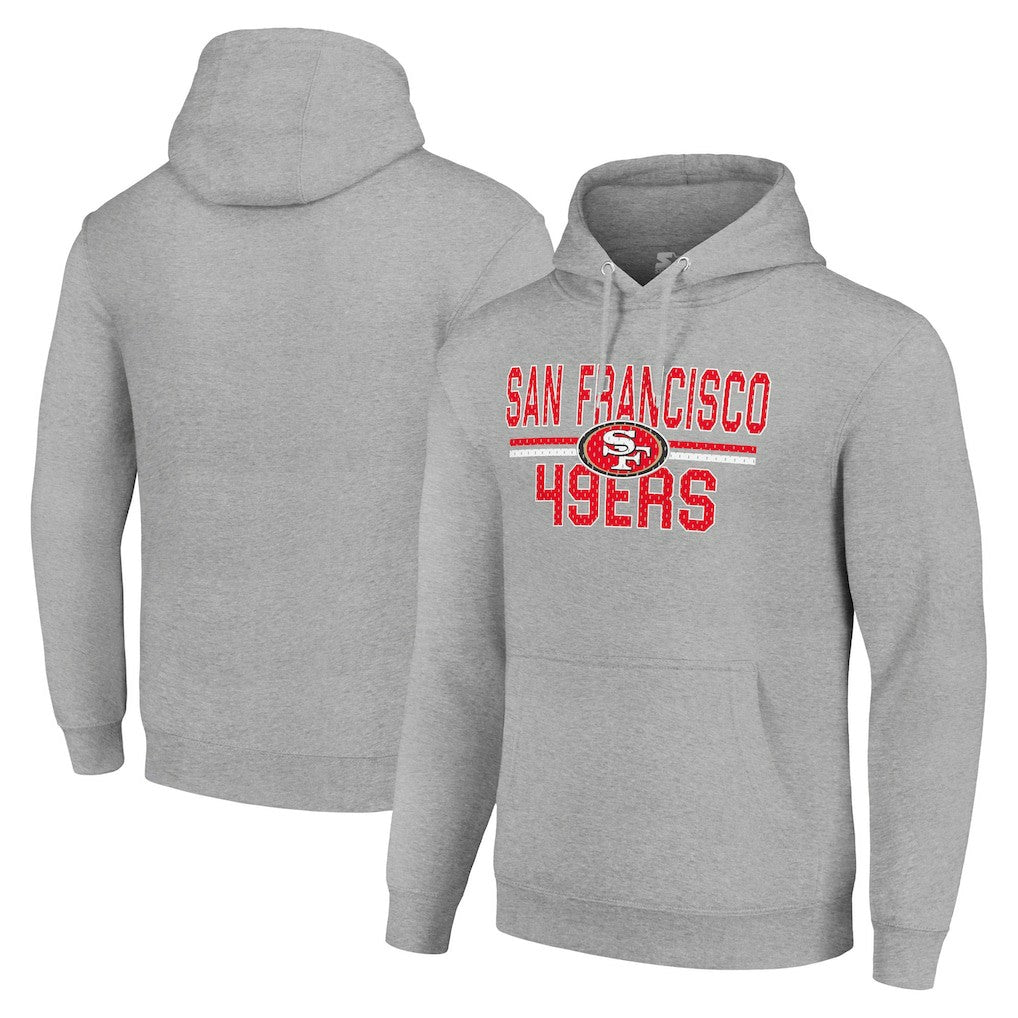 Starter Unisex Team Mesh Print Graphic Tri-Blend Pullover Hoodie - San Francisco 49ers Hoodies