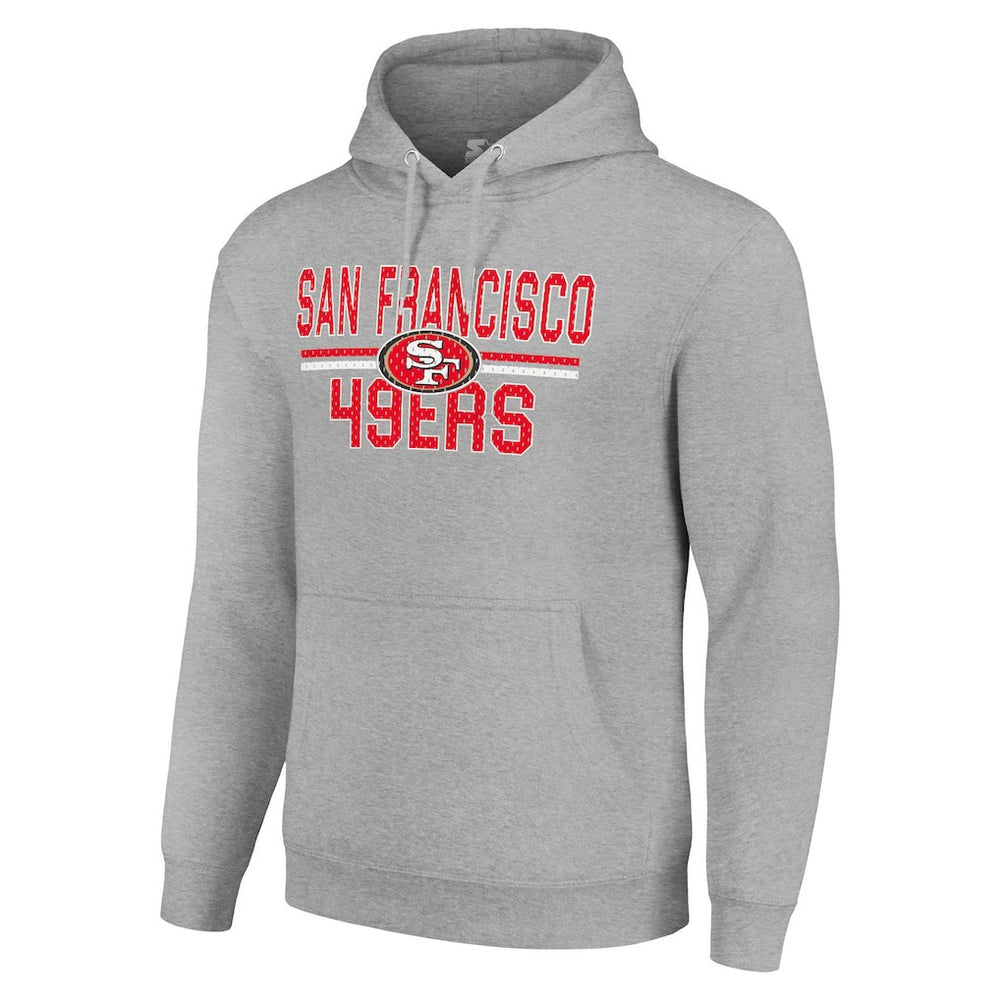 Starter Unisex Team Mesh Print Graphic Tri-Blend Pullover Hoodie - San Francisco 49ers Hoodies
